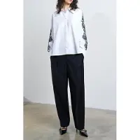 French Connection Cambria Cotton Embroidered Shi Linen White/black Linen White Talla: S | Manga Larga Outlet | Mujer | Blanco