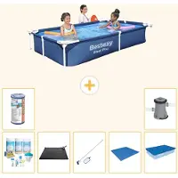 Bestway Steel Pro, rectangular, 221x150x43 cm, de 8 piezas, modelo S22225