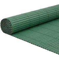 vidaXL Valla para jardín, doble cara, verde, 1,8 x 3 metros, PVC