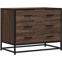 vidaXL Armario con cajones, color marrón, aspecto de roble, 70x41x56 cm, fabricado en material de madera