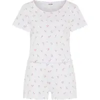 LASCANA Pijama de pantalón corto blanco