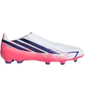 Adidas adidasBota de fútbol sin cordones F50 Hyperfast League césped natural seco 48 2/3 Cloud White / Solar Purple / Solar Turbo Unisex