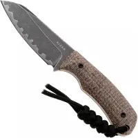Kizer Cutlery Field Mouse 1135A2, Acid Washed 3-Layer Composite Steel, GID Canvas Micarta cuchillo fijo, diseño de Jakeb Ginsberg