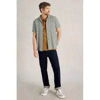 White Stuff Ss Overdye Check Shirt Light Blue Talla: XXL | Camisas Casuales Outlet | Hombre | Azul