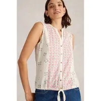 White Stuff Tulip Sleeveless Shirt Pink Print Talla: 18 | Blusas Outlet | Mujer | Rosa