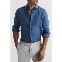 Reiss Ruban-ls Casual Shirts — Linen Talla: L | Camisas Casuales Outlet | Hombre | Blanco