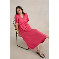 White Stuff Lucy Midi Dress Pink Multi Talla: 12 PETITE | Vestidos Maxi Outlet | Mujer | Rosa