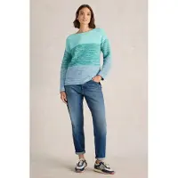 White Stuff Jana Twist Jumper Blue Multi Talla: 12 REGULAR | Sudaderas con Capucha Outlet | Mujer | Azul