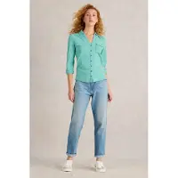 White Stuff Annie Pocket Jersey Shirt Bright Blue Talla: 24 | Manga Larga Outlet | Mujer | Azul