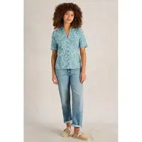 White Stuff Annie Ss Jersey Shirt Blue Print Talla: 22 | Camisas Outlet | Mujer | Azul
