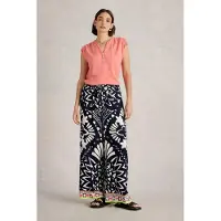 White Stuff Farah Wide Leg Trouser Navy Multi Talla: 12 REGULAR | Pantalones Outlet | Mujer | Azul
