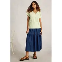 White Stuff Nelly Notch Embroidered Tee Light Green Talla: 24 | Camisetas de Seda Outlet | Mujer | Verde