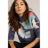 White Stuff Lucy Leaf Jumper Blue Multi Talla: 22 | Sudaderas con Capucha Outlet | Mujer | Azul