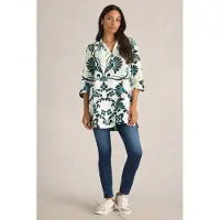 White Stuff Blake Linen Tunic Ivory Print Talla: 6 PETITE | Manga Larga Outlet | Mujer | Blanco