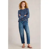 White Stuff Sylvie Top Blue Print Talla: 8 | Manga Larga Outlet | Mujer | Azul
