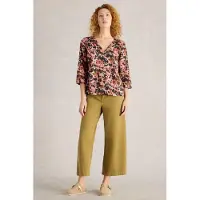 White Stuff Rae Organic Cotton Top Pink Print Talla: 10 | Manga Larga Outlet | Mujer | Rosa