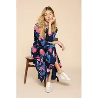 White Stuff Ada Jersey Shirt Dress Navy Multi Talla: 22 REGULAR | Blusón Outlet | Mujer | Azul