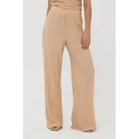 Esqualo Trousers Plisse Glitter Praline Talla: M | Pantalones Outlet | Mujer