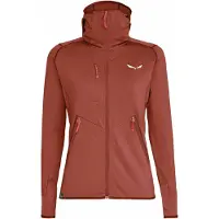 Salewa - Forros polares mujer - Agner Hybrid PL DST W FZ Hoody Etruscan Red Melange para Mujer - Talla XS - Rojo