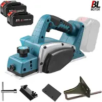 OEM Cepillo eléctrico, motor sin escobillas, profundidad de corte ajustable. Incluye 2 baterías