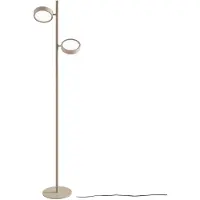 Gea Luce Lámpara de pie GPIT20 – 36 W, 2345 lúmenes, 3000 K, lámpara de pie LED ajustable en aluminio gris paloma – Gealuce