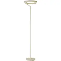 SANDO Lámpara de pie LED CRISEIDE PT, 40W, 2000 lúmenes, 3000K, regulable, con control mediante pedal, color verde salvia, aluminio - Gealuce