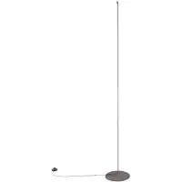 Gea Luce Lámpara de pie regulable Ebony P/T, 28W LED, 1000 lúmenes, 3000K, con acabado en titanio de aluminio -