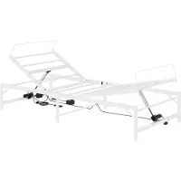 Syfax Estructura de cama ajustable eléctricamente, color blanco, 90 x 200 cm, acero