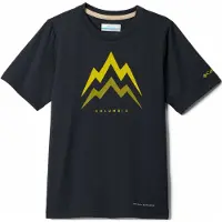 Columbia - Kid's Tech Trail Utility S/S Graphic Crew - Camiseta funcional size XS, negro