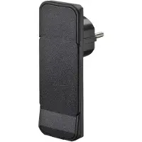 Bachmann Enchufe plano CEE7/7, color negro, reutilizable, sin cable