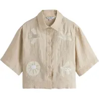 Next Blusa 'N. Premium' beige / beige oscuro / blanco