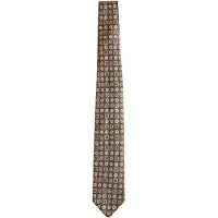 Next Corbata beige / marrón oscuro / verde oscuro