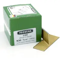 Prebena Clavos autoperforantes de 32 mm, galvanizados. Compatibles con: N, Paslode F16, Makita DBN600Z, Haubold SKN16, BR-04, 5,0M