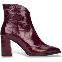 Wonders para mujer. M-5444 Botas de Piel Velvet granate (36), 3 a 5cm, Cremallera, Casual, Charol, outlet 2026.