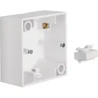 Hager Carcasa BER S1 AP, modelo 10419909, color blanco polar mate, para 1 unidad