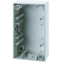 Hager Carcasa BER S1 AP, modelo 10429909, color blanco polar mate, para doble montaje