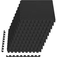 Syfax Tapete para piscina 50 uds. Negro 18 m² Espuma EVA