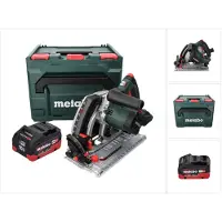 Metabo Sierra circular de inmersión a batería KT 18 LTX 66 BL, 18 V, 165 mm + 1 batería de 10,0 Ah + metaBOX —sin cargador—
