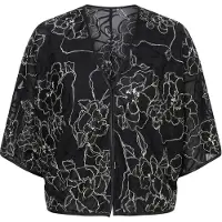 Ulla Popken Blusa negro / blanco