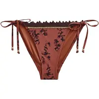 Next Braga de bikini marrón / marrón oscuro / oro / negro