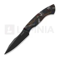 Kizer Cutlery Hissbite 1109A1, Black CPM 3V, Damascus Pattern G10, cuchillo fijo, diseño de Boris Bairov