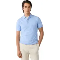 Hackett London para hombre. HM5600199 polo mercerizado manga corta fit clásico azul (XL), Casual, Algodón, outlet 2026.