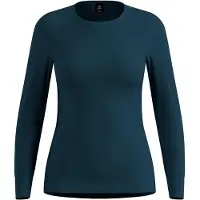 Odlo - Women's BL Top Crew Neck L/S Active Warm Eco - Ropa interior fibra sintética size L, azul
