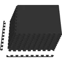 Syfax Tapete para piscina 40 uds. Negro 14,4 m² Espuma EVA