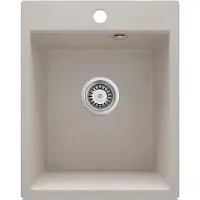 Deante - Fregadero CORIO de granito, de una sola cuba, 40x50 cm, color beige