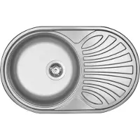 Deante Fregadero de acero inoxidable de una sola cuba con escurridor