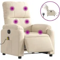 Sonstiges Sillón de masaje eléctrico, color beige, tejido de microfibra