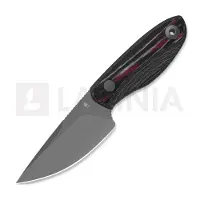 Kizer Cutlery Cuchillo Finch AEB-L, Black Micarta & Multicolor Reconstituted Wood, Stonewash PVD