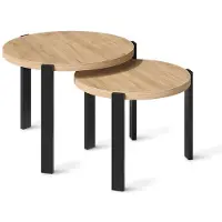 Vicco Conjunto de mesas de centro Norin Roble dorado/ 60 x 60 cm, Model 61834