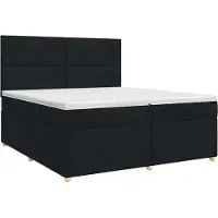 Syfax Cama con somier y colchón, color , 200 x 200 cm, tapizada en tela